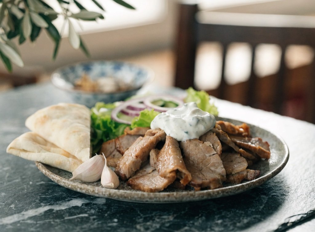 Souvlaki-Spieße vom Holzkohlegrill