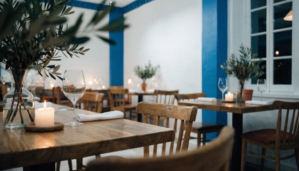 Abendstimmung im Meraki – Greek Bistro in Berlin